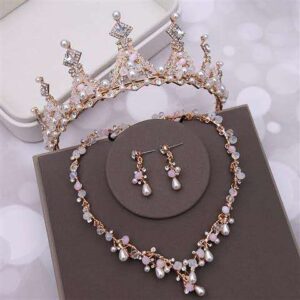 Silver Crystal Jewelry Set