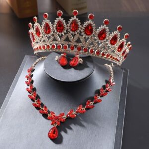 Red Crystal Crown Set