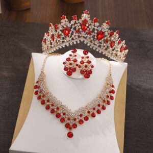 Red Bridal Jewelry Set