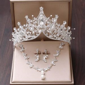 Silver Bridal Tiara Set