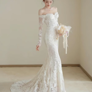 Off Shoulder Mermaid Wedding Dress